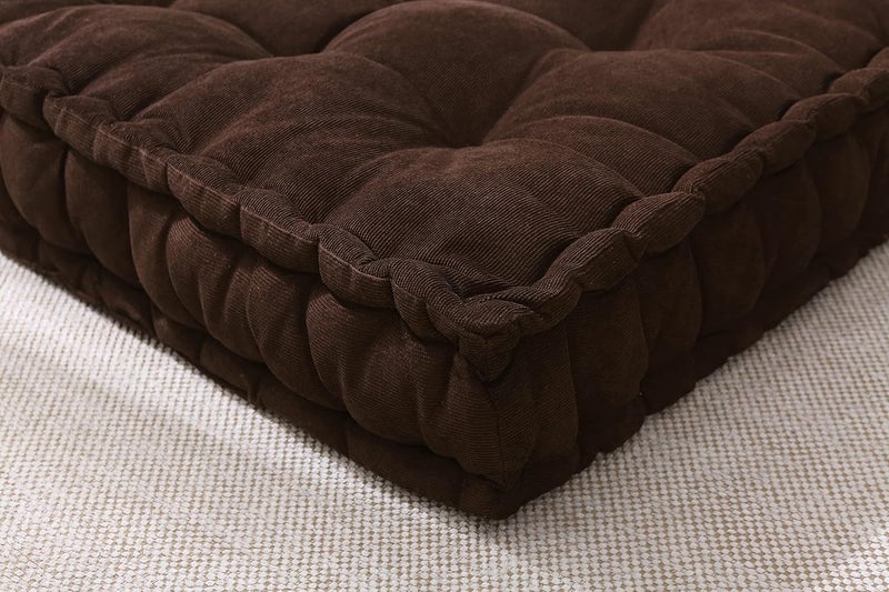 Verpert Floor pillow25x25Inch Square Meditation Cushion Floor Seating for Adults,Oversized Tufted seat Cushion Reading Nook for Kids,Yoga Meditation Pillow Sitting on Floor,Living Room Couch Outdoor - Image 3